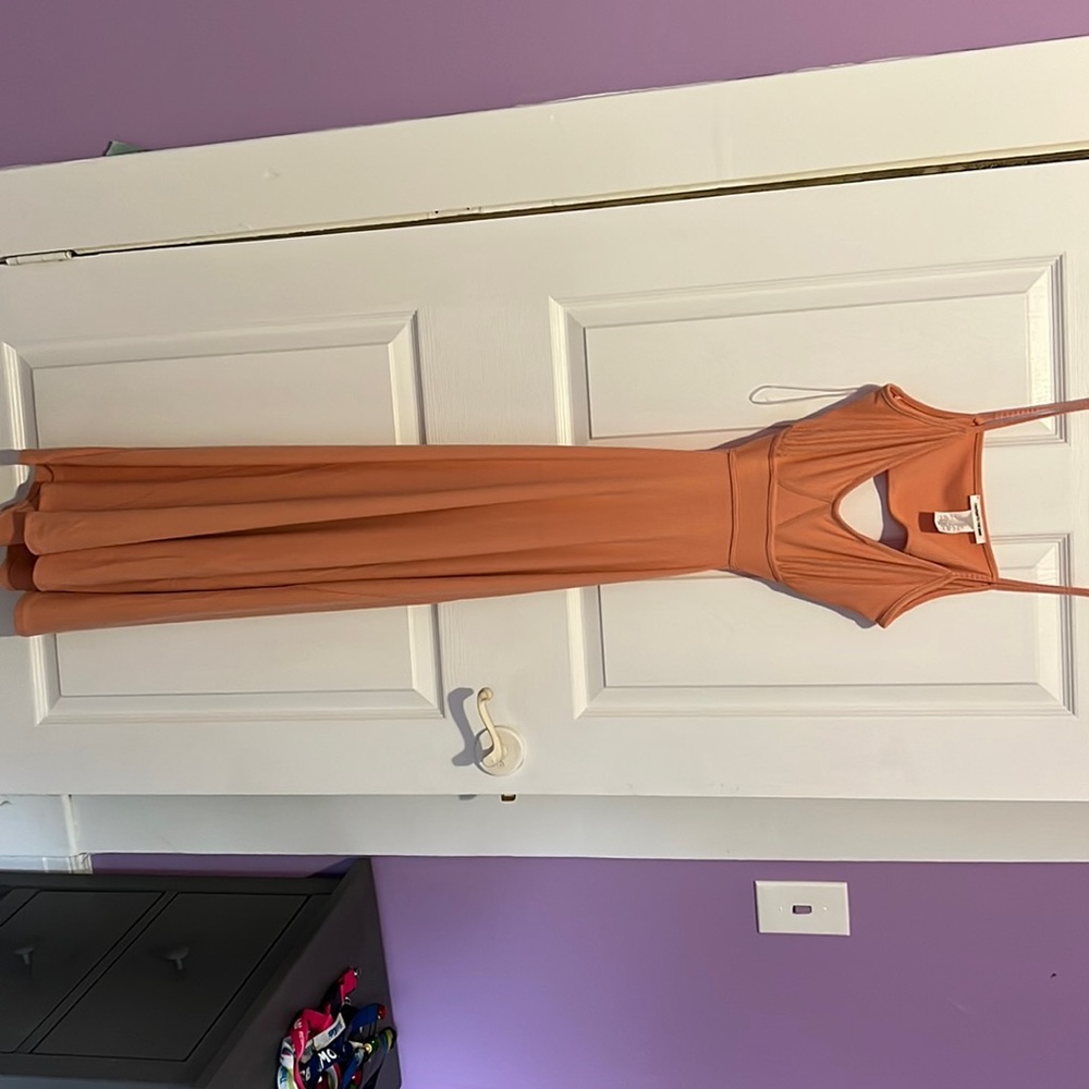 Coral maxi dress